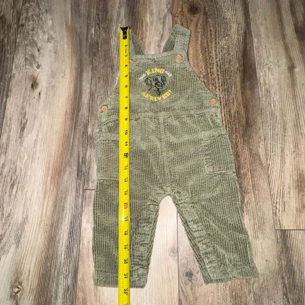 Disney Baby The Lion King Simba Corduroy Overalls Green 12M